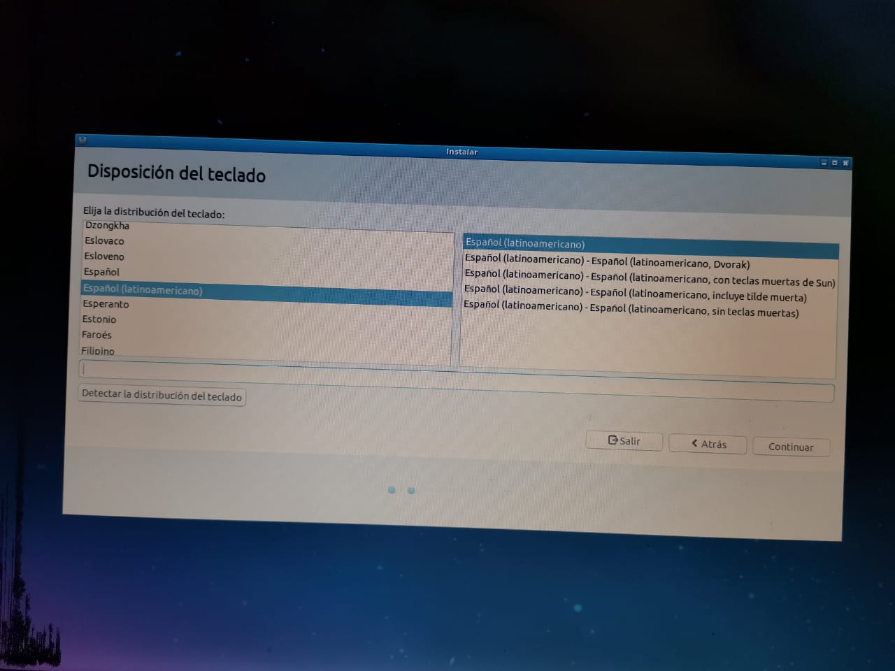 Procedimiento de instalación de Windows.
