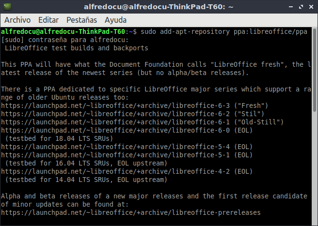 Instalar LibreOffice en Windows y el Linux.