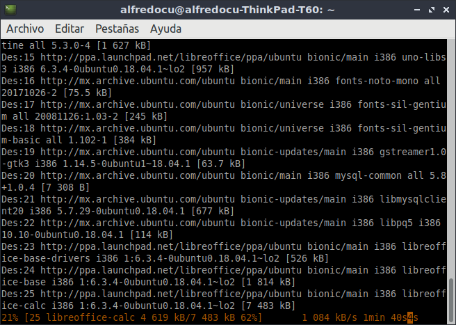 Instalar LibreOffice en Windows y el Linux.