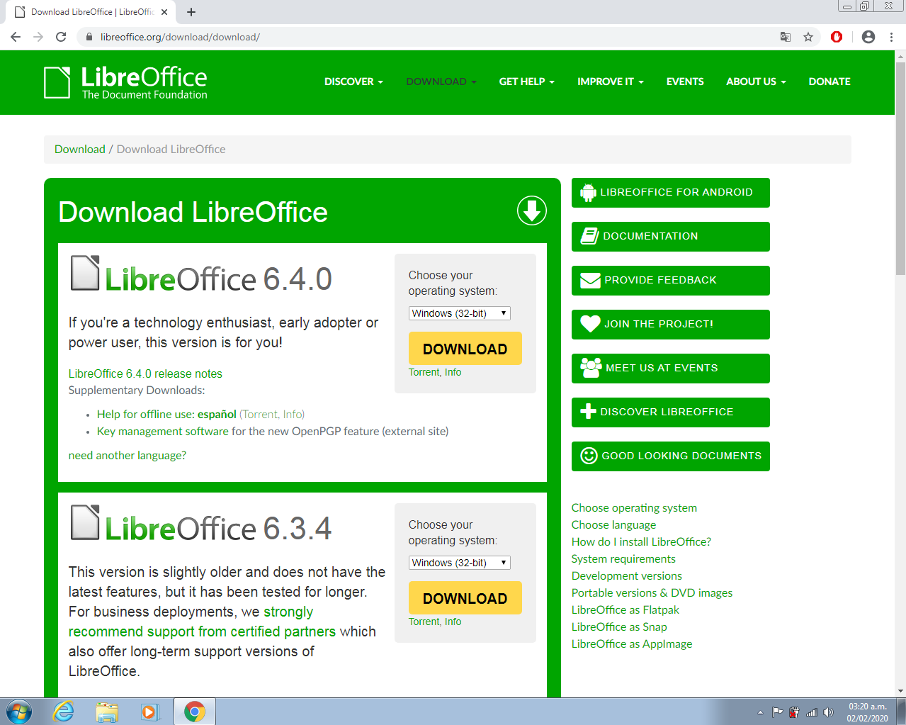 Instalar LibreOffice en Windows y el Linux.