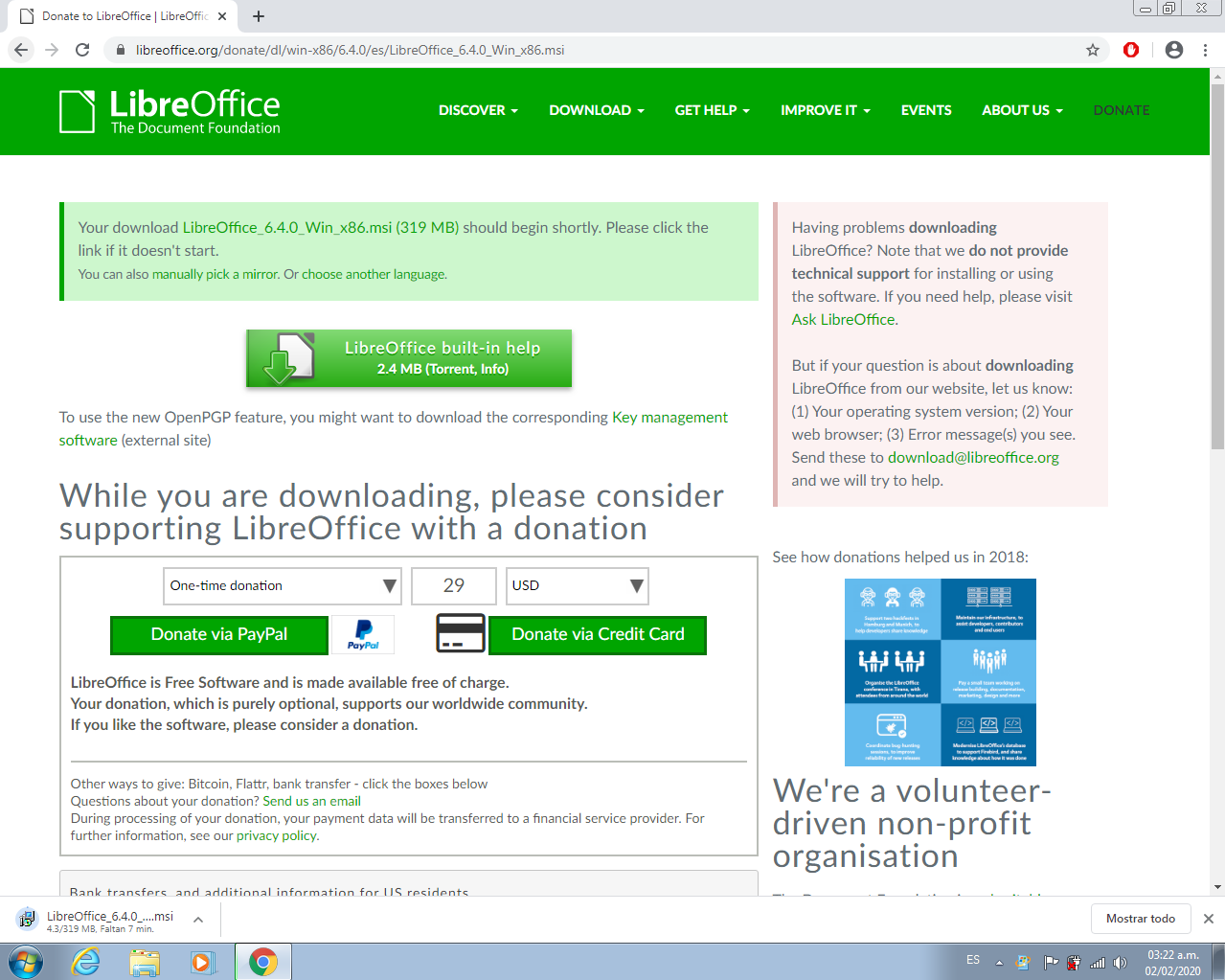 Instalar LibreOffice en Windows y el Linux.