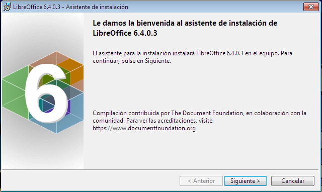 Instalar LibreOffice en Windows y el Linux.