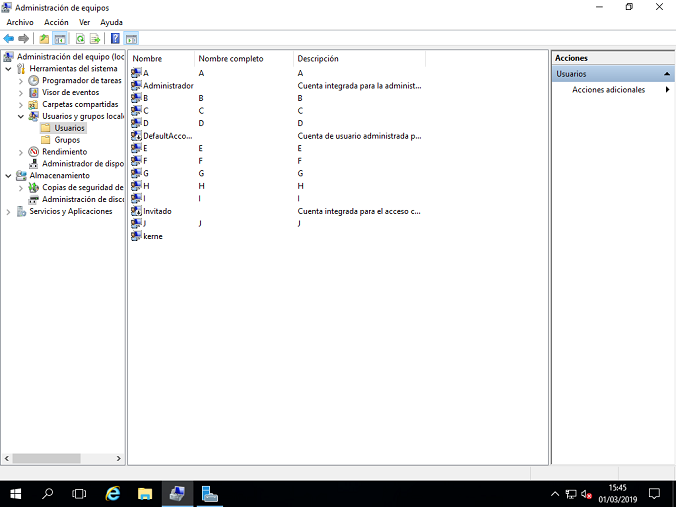 Usuarios en Windows Server